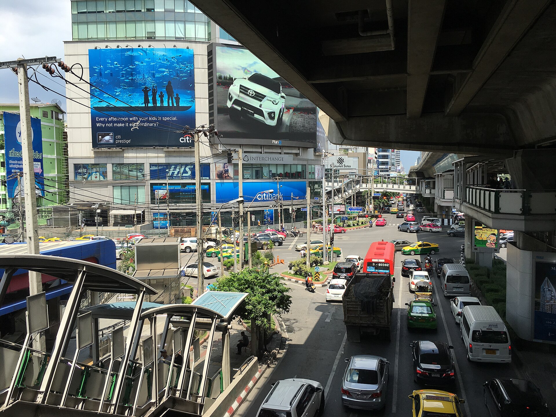 BTS Asok area in Bangkok's Sukhumvit corridor