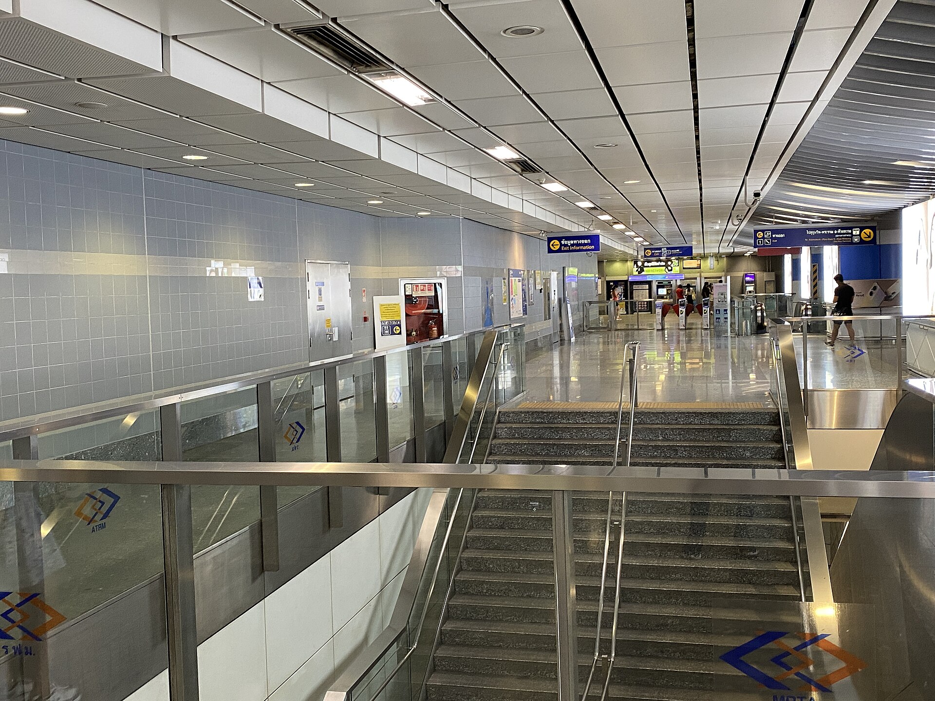 MRT Silom station interior in Bangkok's financial district